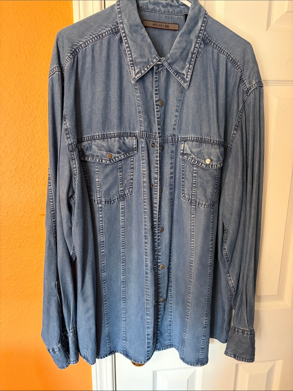 AXIS Light Wash Denim Button-Up Shirt